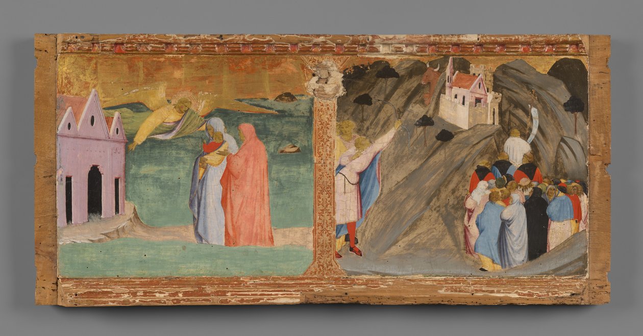 Predella: Zwei Szenen aus der Legende des Heiligen Michael - Fra Angelico