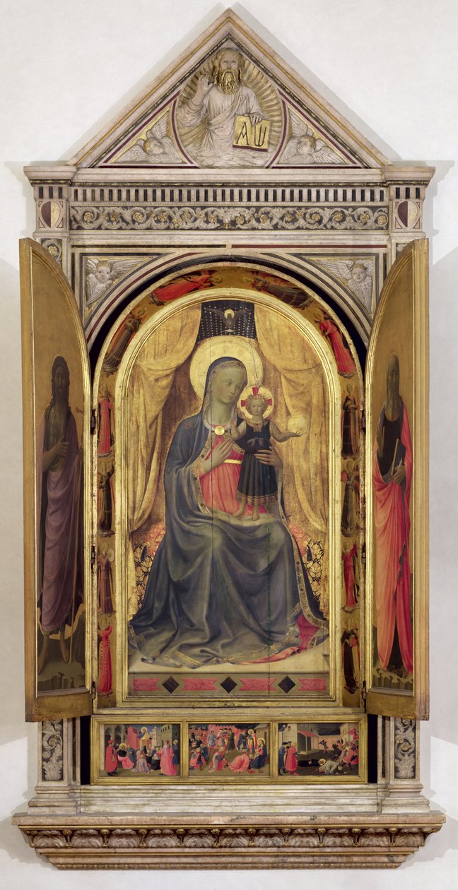 Le Triptyque des Linaiuoli (avec volets ouverts) : La Vierge et l