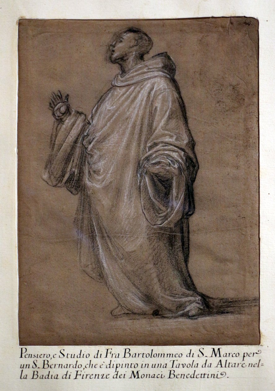 étude de Saint Bernard pour la madone carondelet - Fra Bartolomeo