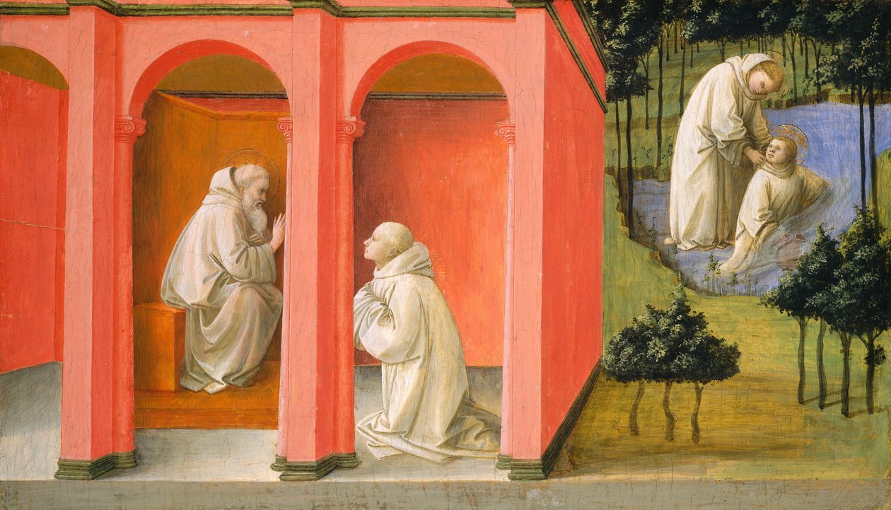 Saint Benoît ordonne à Saint Maur de secourir Saint Placide - Fra Filippo Lippi