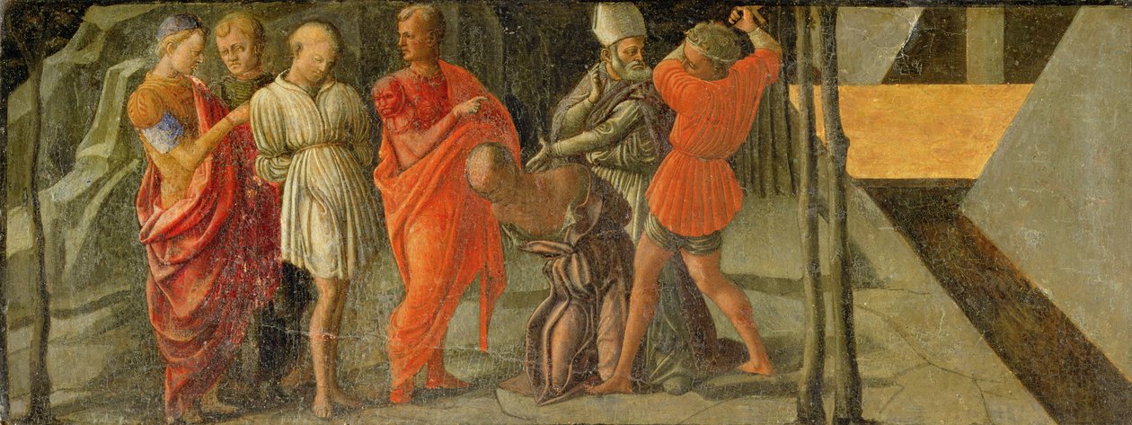 Saint Nicolas arrête une exécution injuste (dans la chapelle Martelli) (panneau) - Fra Filippo Lippi