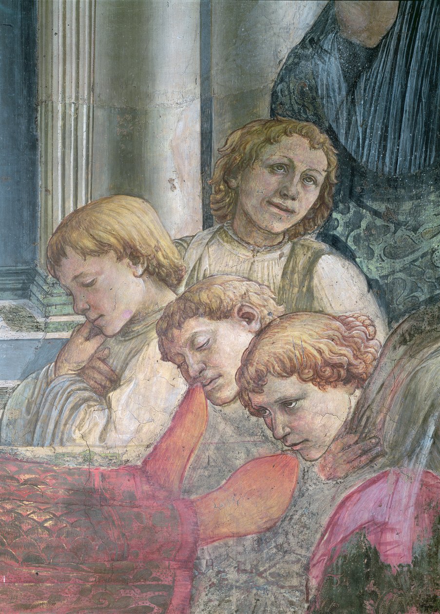 La Célébration des Reliques de Saint Étienne (détail des choristes) - Fra Filippo Lippi