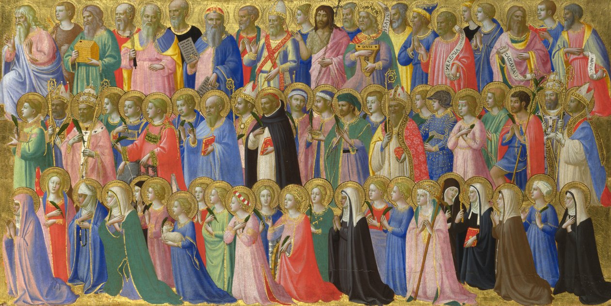 Les précurseurs du Christ avec des saints et des martyrs, panneau du retable de San Domenico de Fiesole, vers 1423-1424 - Fra Giovanni Angelico da Fiesole