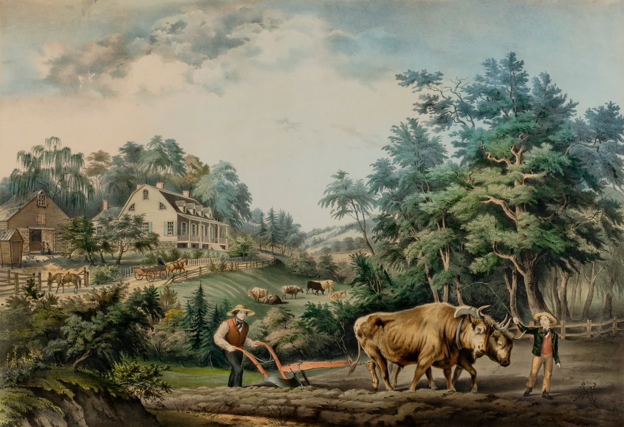Scènes de ferme américaines. n° 1. - Frances Flora Bond Palmer