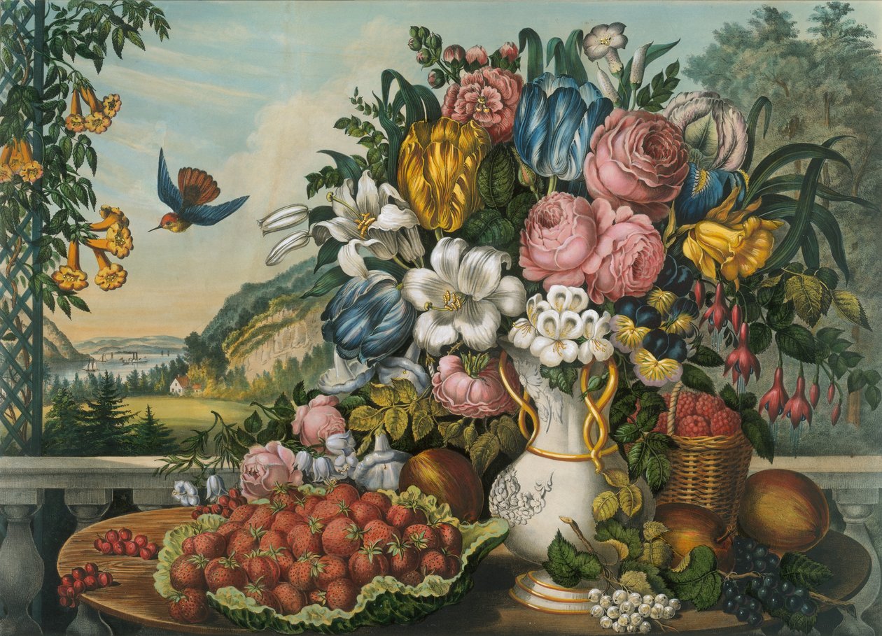Paysage - Fruits et Fleurs, 1862 - Frances Flora Bond Palmer