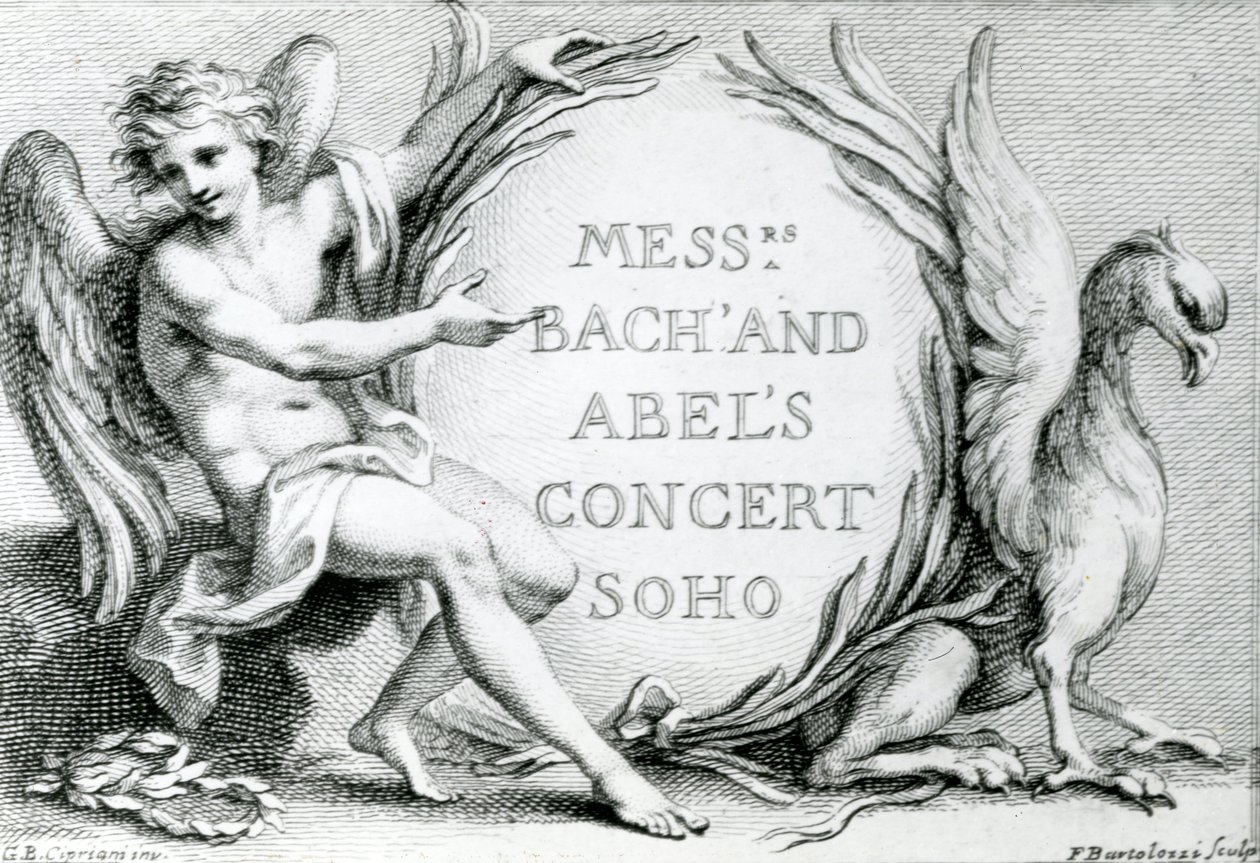 Concert de Bach et Abel à Soho, 1870 - Francesco Bartolozzi
