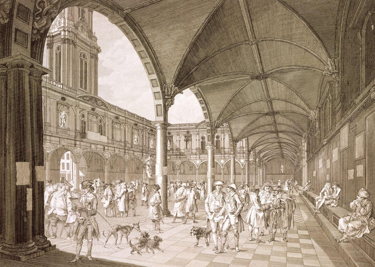 Intérieur de la Bourse Royale, Londres, 1788 - Francesco Bartolozzi