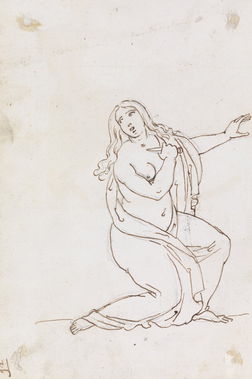 Lucrèce ou Tarquinia se poignardant - Francesco Coghetti