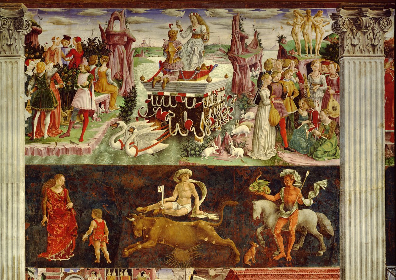 Triomphe de Vénus et signe du Taureau, scènes du mois d