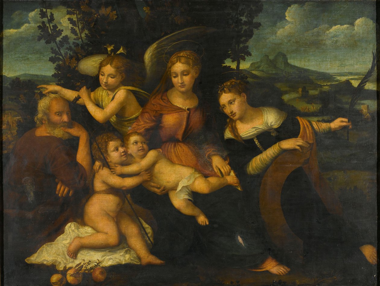 Sainte Famille avec Sainte Catherine - Francesco (1482/3-1562) Torbido