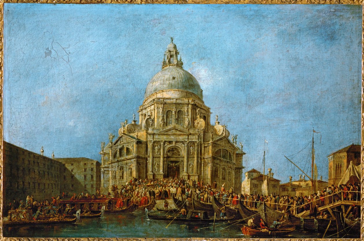 Le Doge se rend a La Salute, le 21 novembre, jour de la commemoration de la fin de la peste de 1630 … - Francesco (circle of) Guardi
