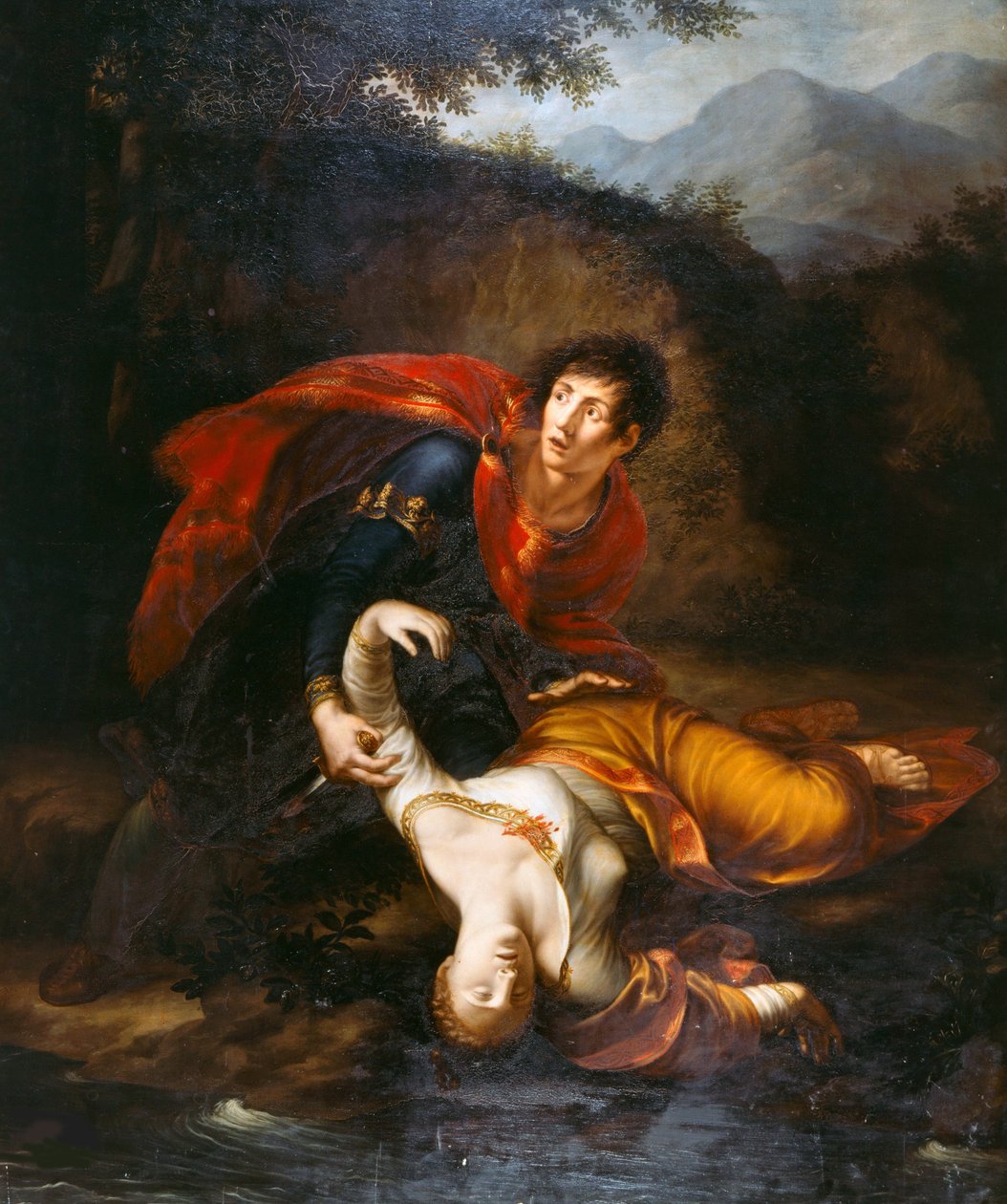 Rhadamistus jetant Zenobia blessée dans la rivière Araxes, 1812 - Francesco Alberi