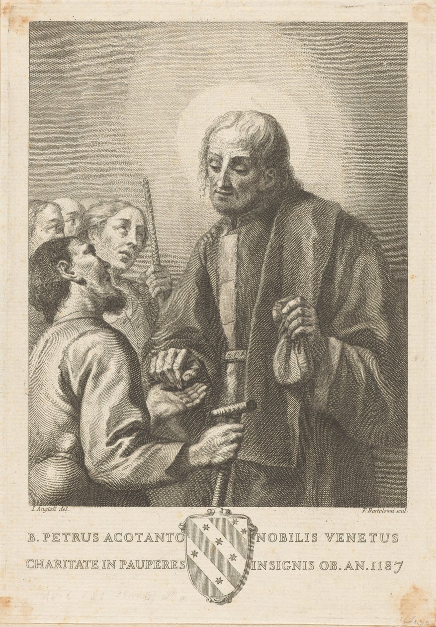 Le bienheureux Petrus Acotanto, noble vénitien, remarquable par sa charité envers les pauvres, mort en l