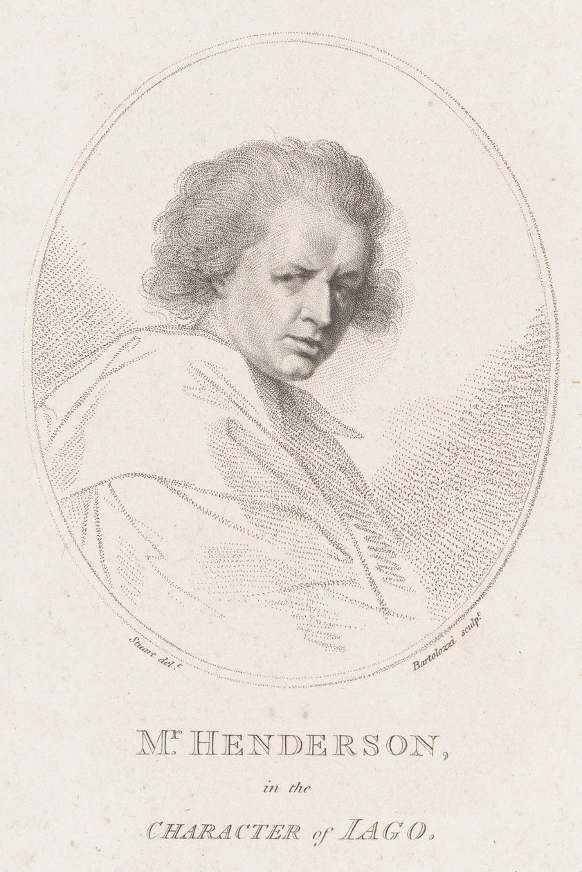 John Henderson, dans le rôle de Iago dans Othello de Shakespeare, 1786 - Francesco Bartolozzi