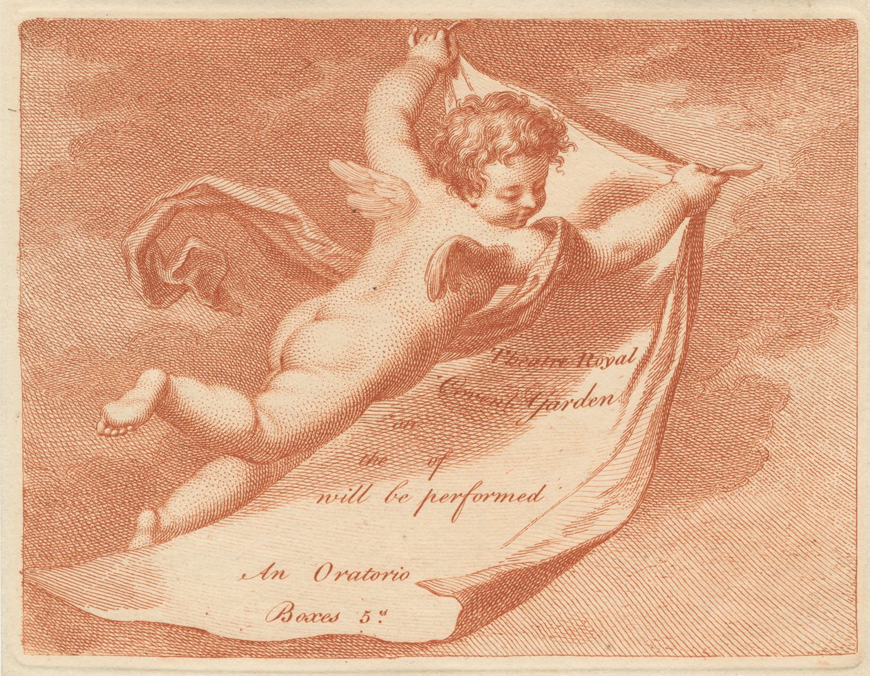 Eintrittskarte für das Theatre Royal, Covent Garden - Francesco Bartolozzi