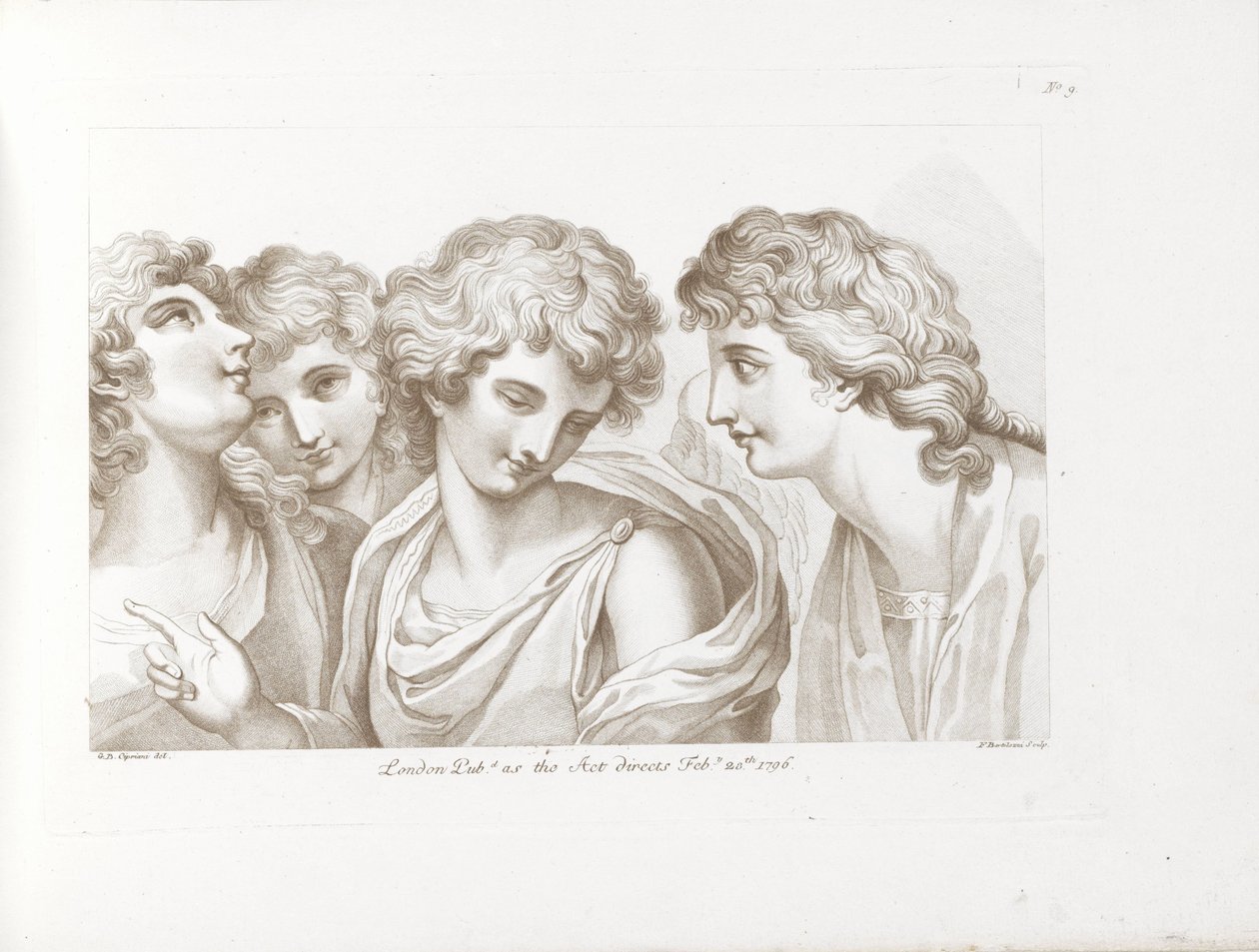 Quatre anges (Ciprianis rudiments of drawing) - Francesco Bartolozzi