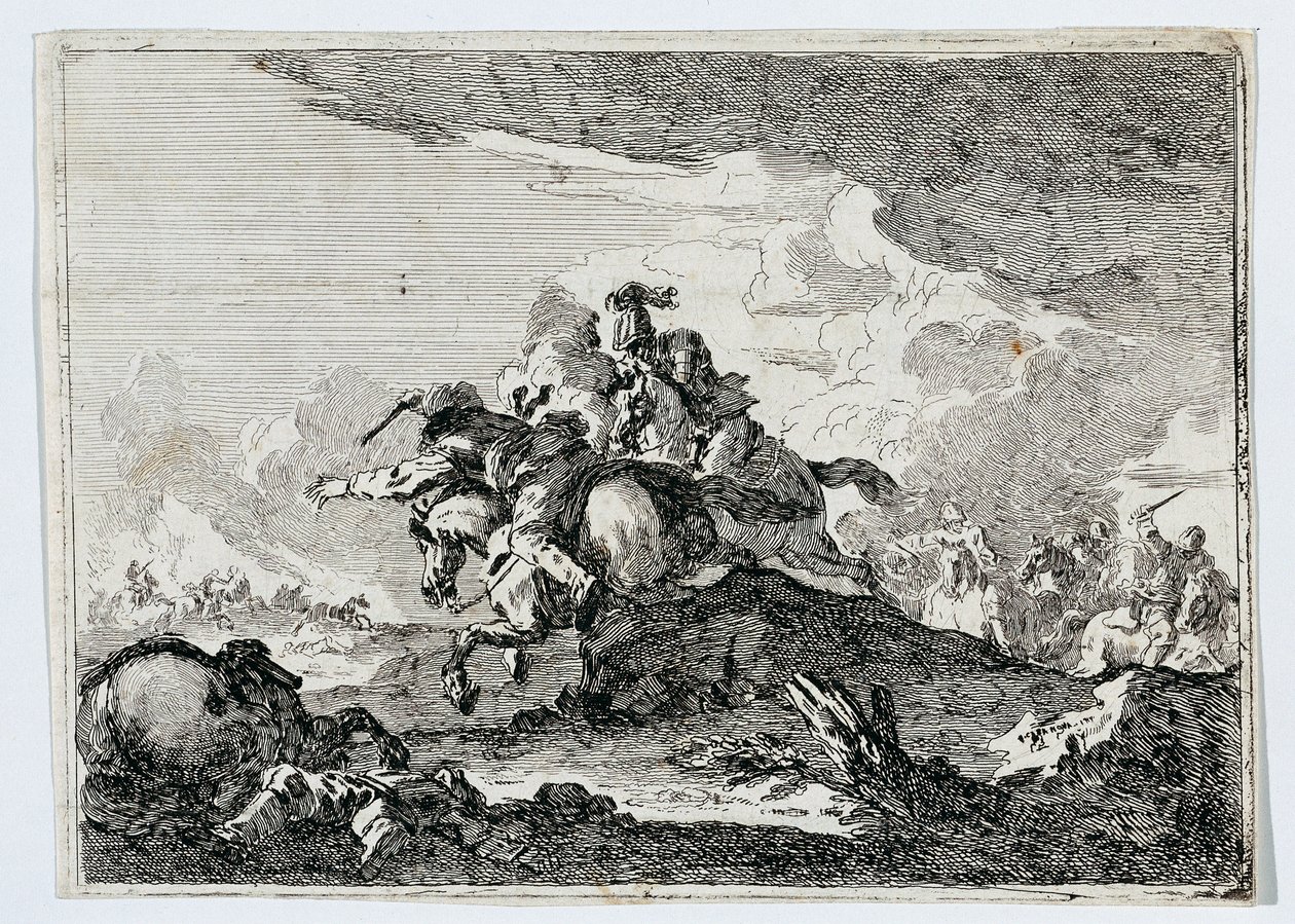 Combat de cavaliers - Francesco Casanova