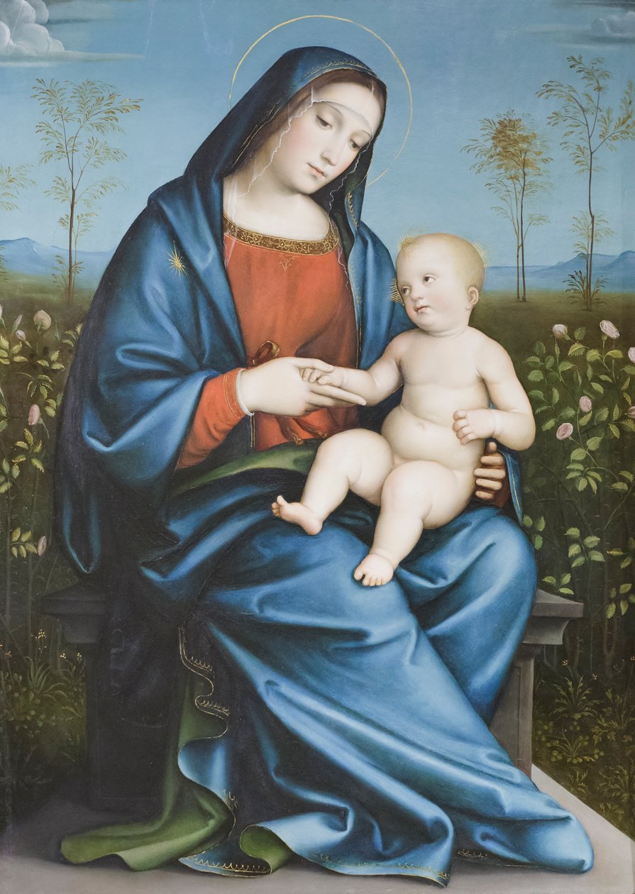 Madone et Enfant dans le jardin de roses - Francesco Francia