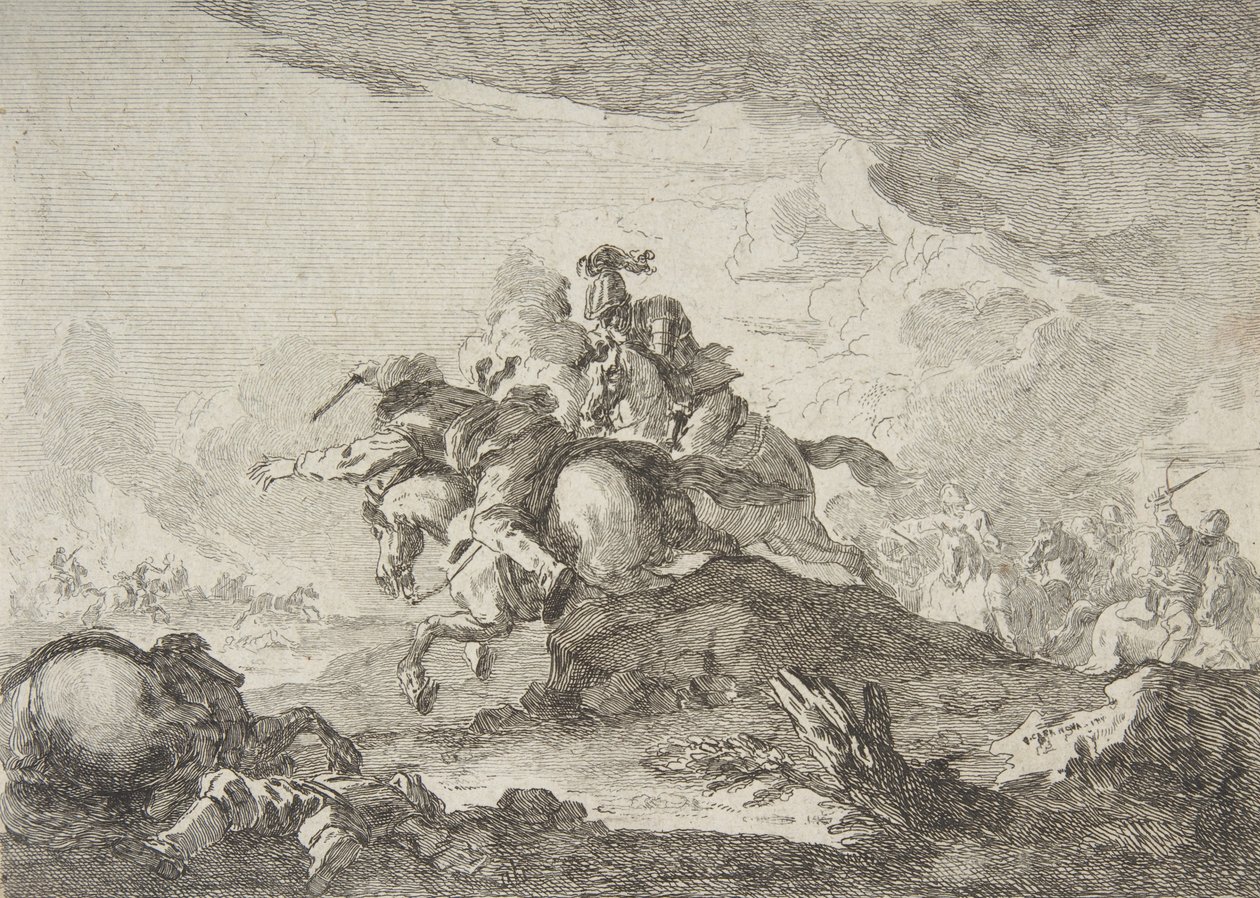 Charge de cavalerie, milieu à fin du 18ème siècle - Francesco Giuseppe Casanova