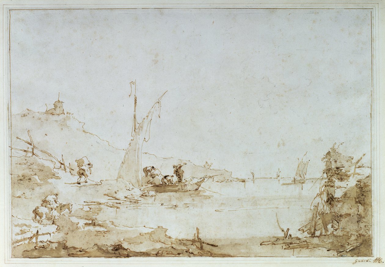 Une scène côtière, c.1770-80 - Francesco Guardi