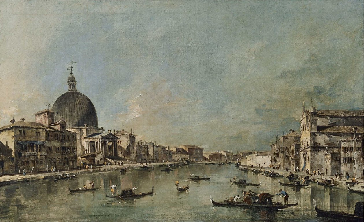 Grand Canal avec San Simeone Piccolo et Santa Lucía - Francesco Guardi