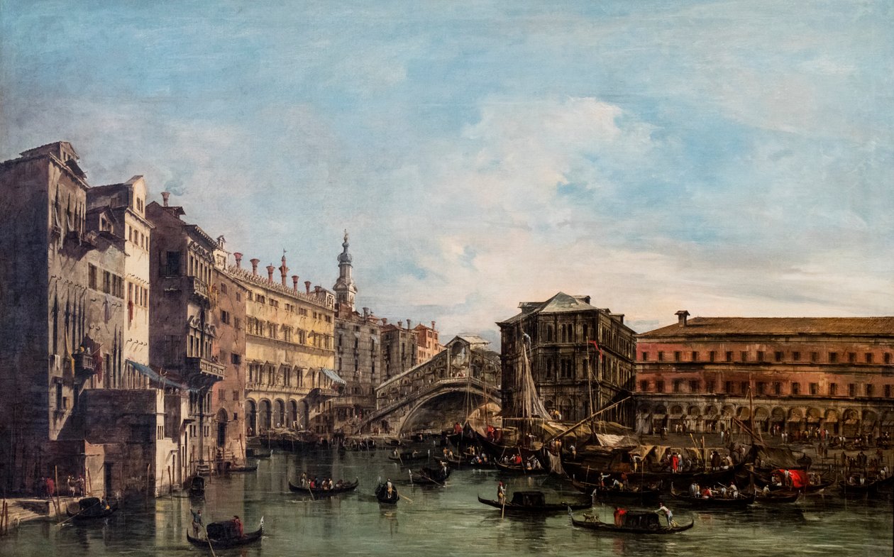 Pont du Rialto, après 1754 (huile sur toile) - Francesco Guardi