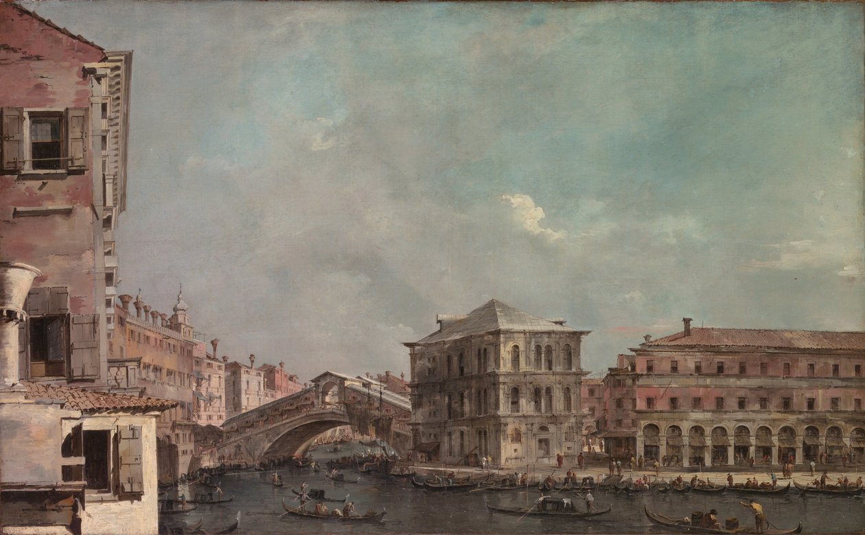 Le Grand Canal au-dessus du Rialto, vers 1760 - Francesco Guardi