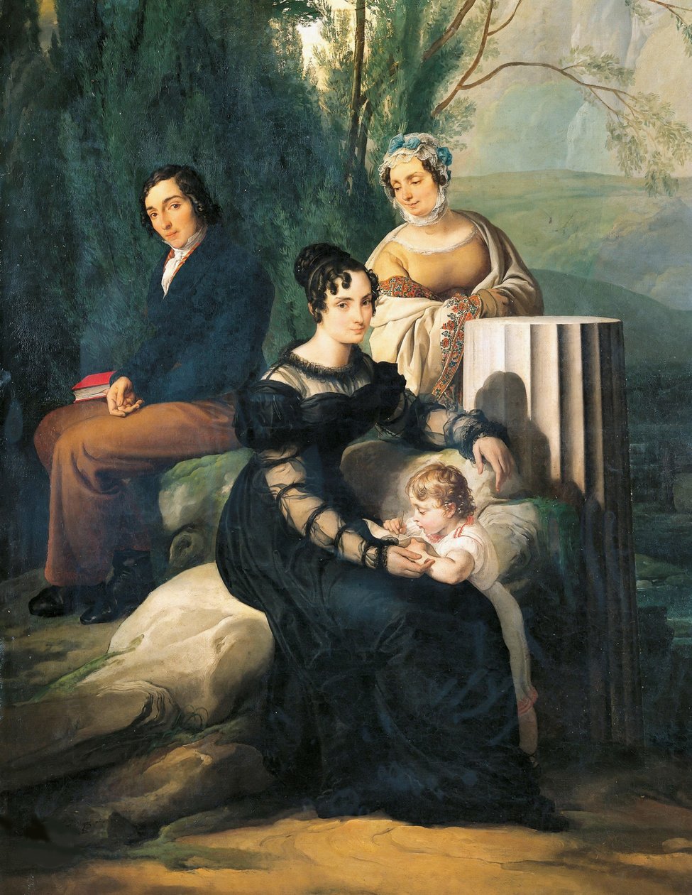 Portrait de la famille Borri Stampa, 1822 - Francesco Hayez