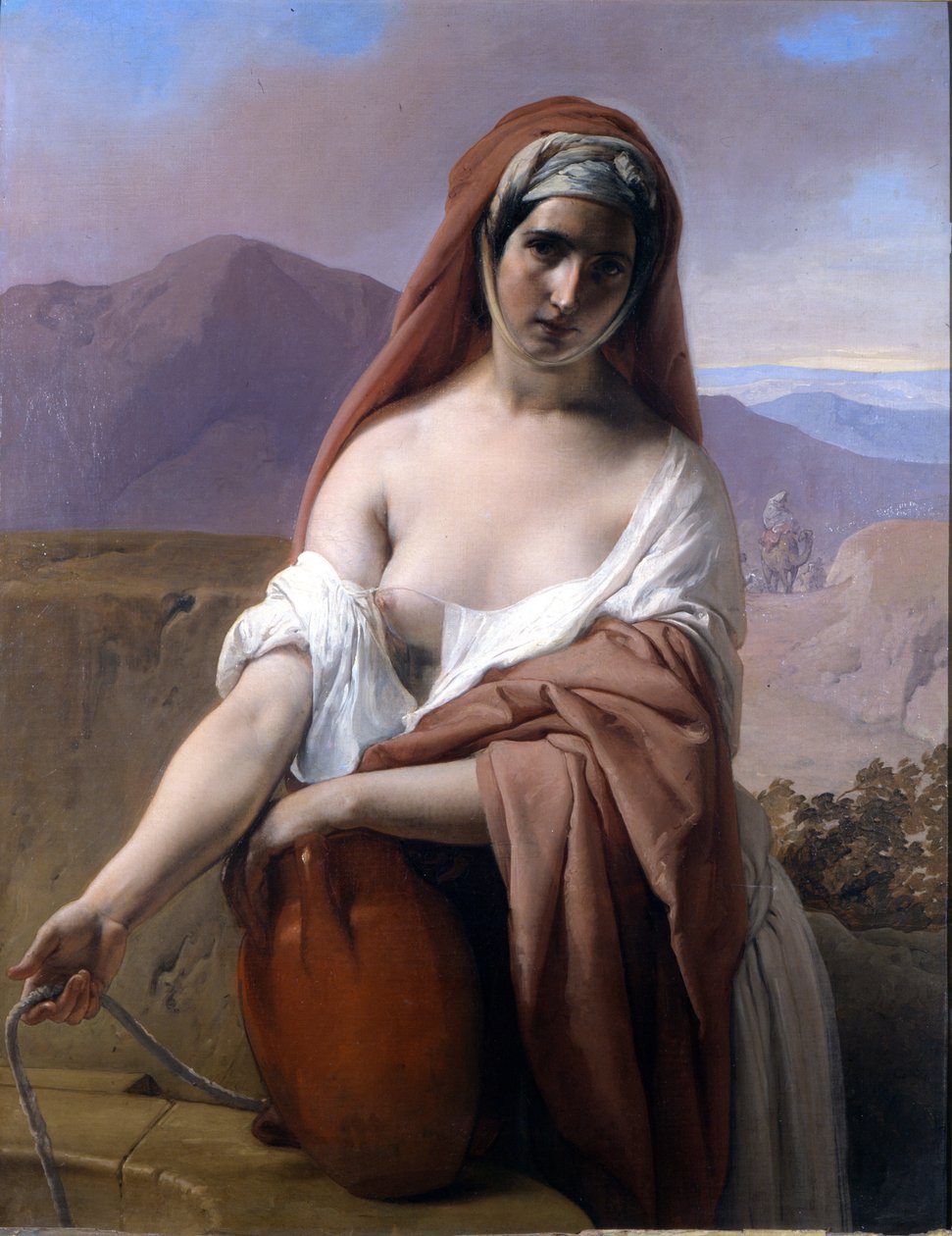 Rebecca au puits. Peinture de Francesco Hayez. Accademia di Brera. Milan - Francesco Hayez