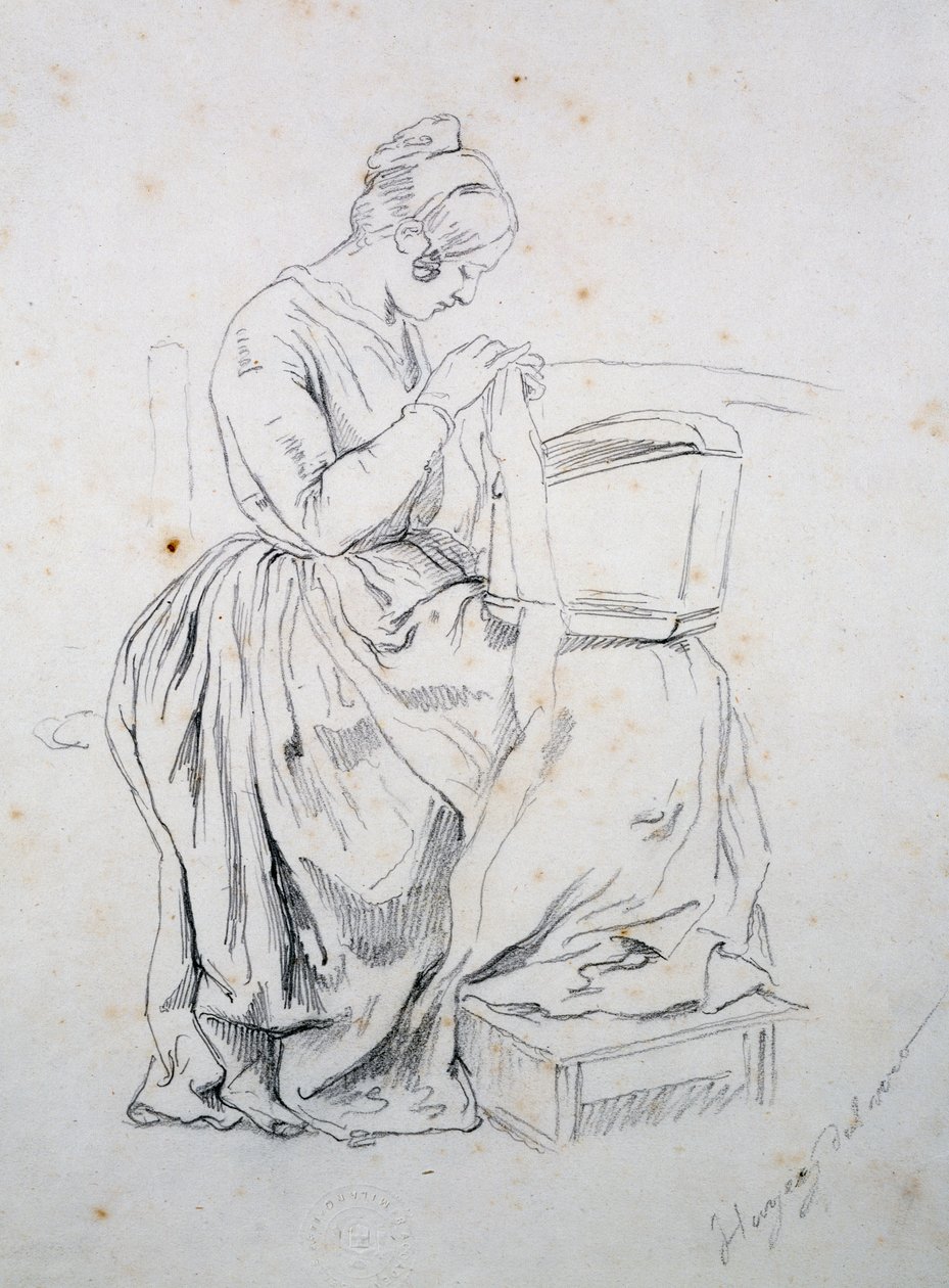 Étude pour le portrait de sa femme - Francesco Hayez
