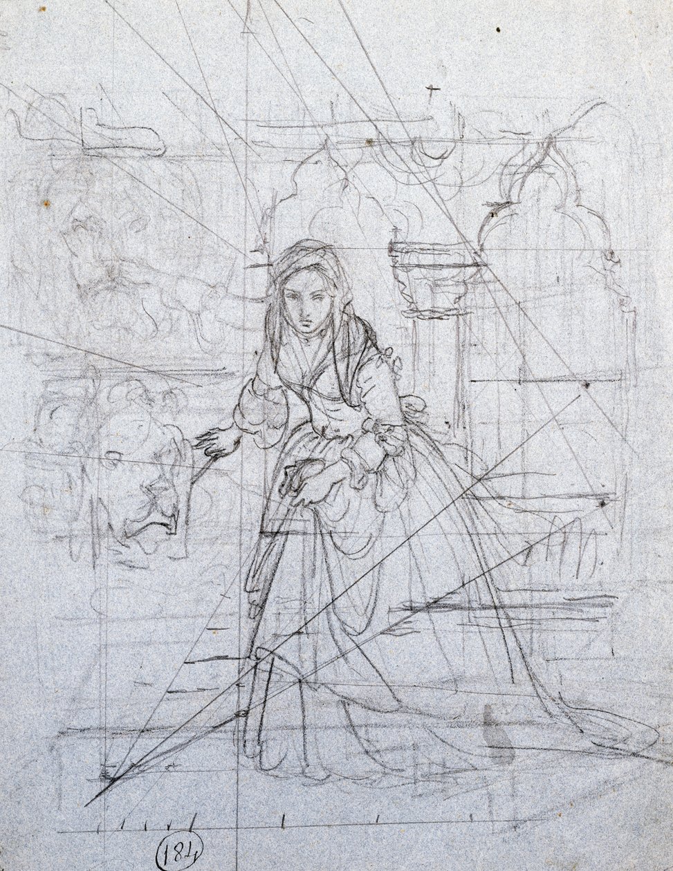 Étude pour Accusation secrète - Francesco Hayez