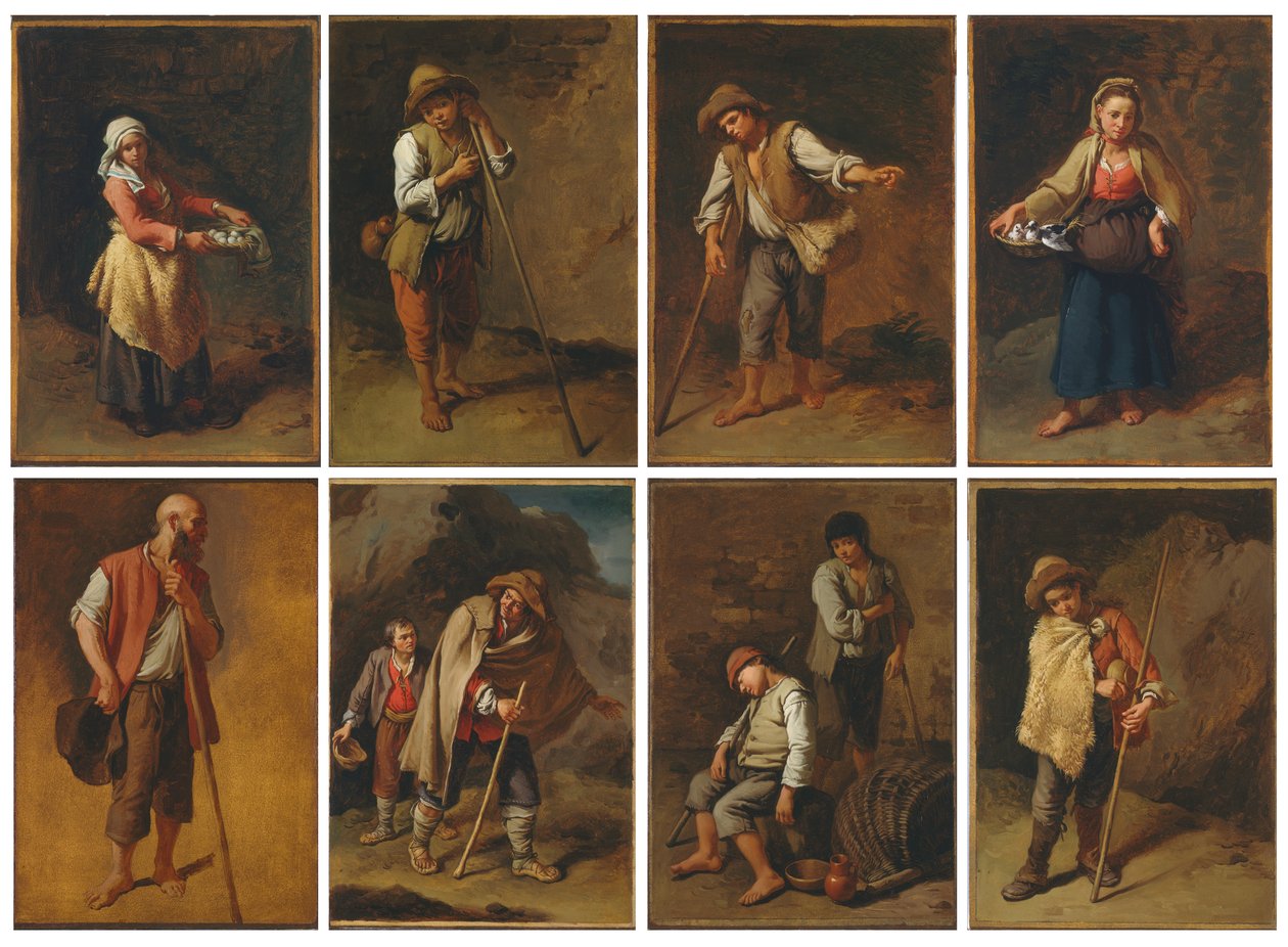 Huit études de figures de paysans et de bergers - Francesco Londonio