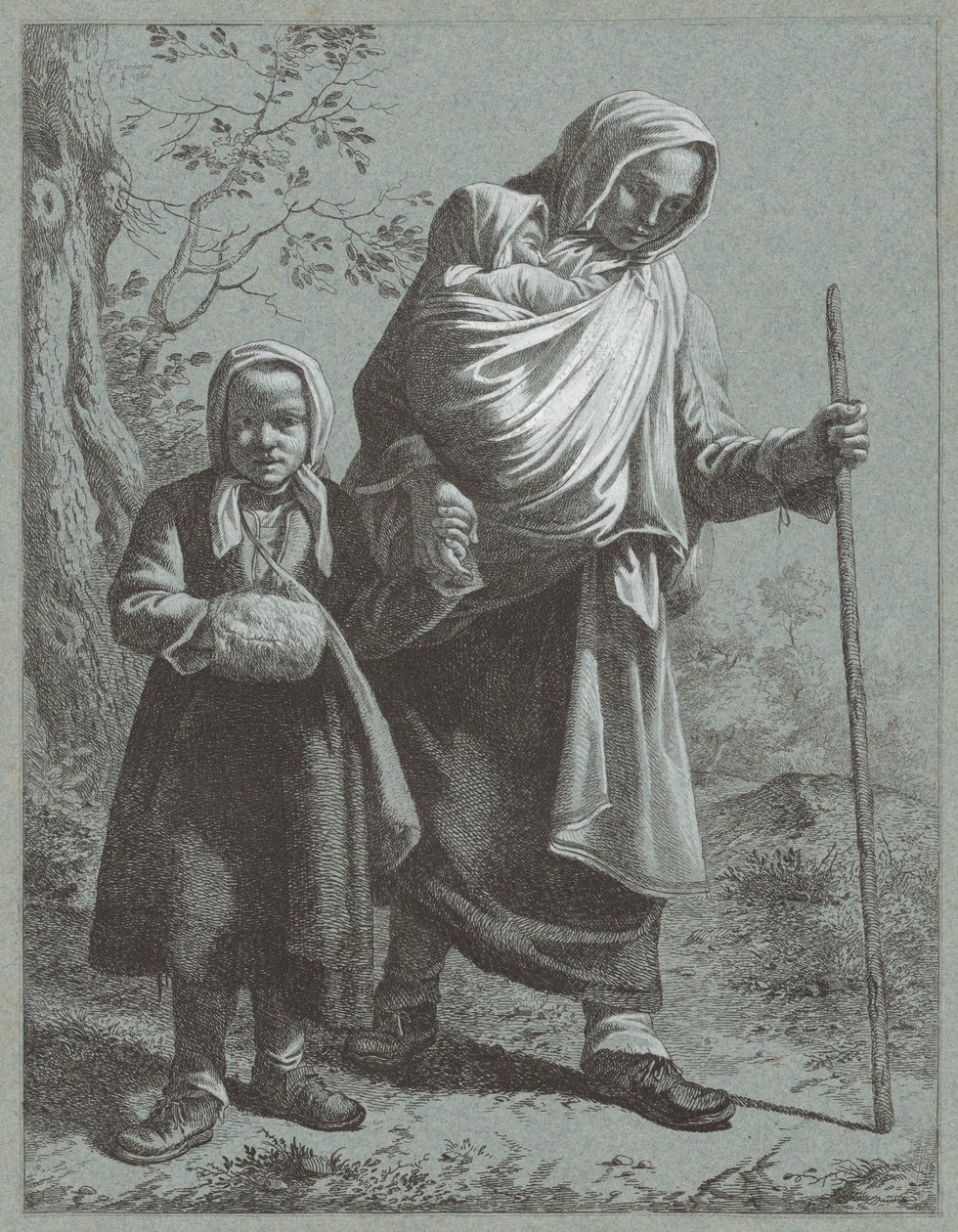 Paysanne avec deux enfants, 1764 - Francesco Londonio