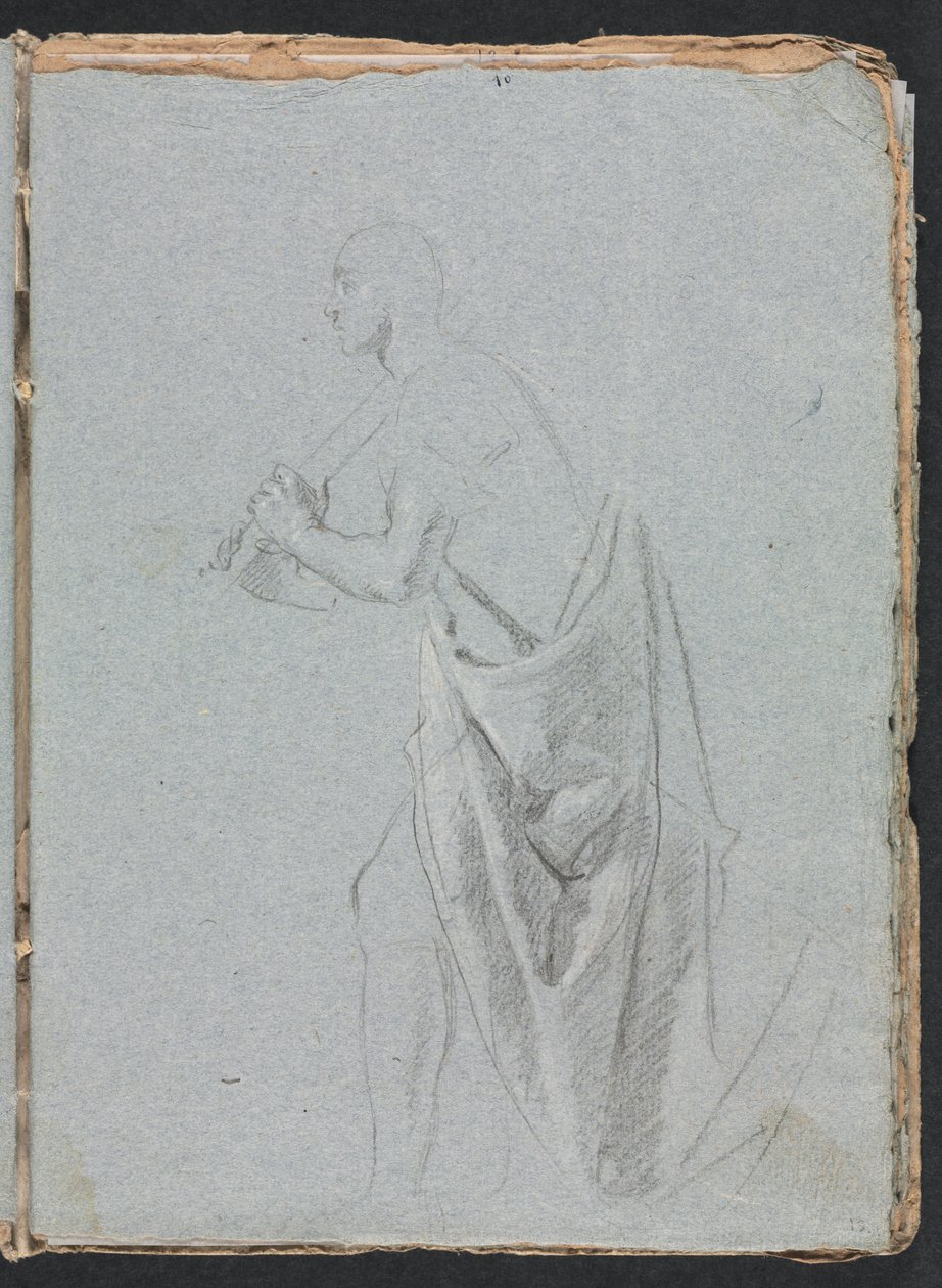 Carnet de croquis de Vérone : Homme debout avec draperie page 19 - Francesco Lorenzi