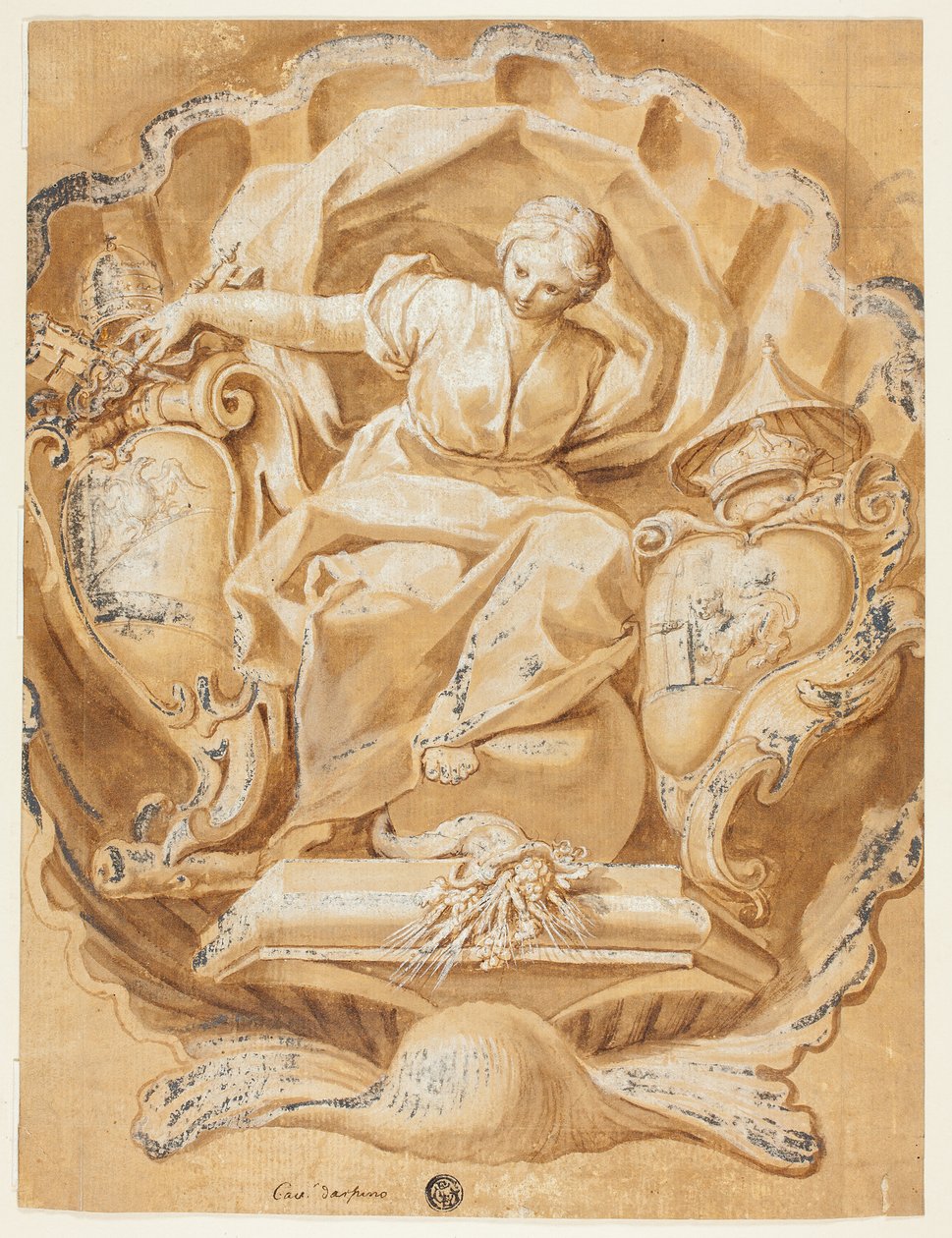 Figure allégorique avec les armes d