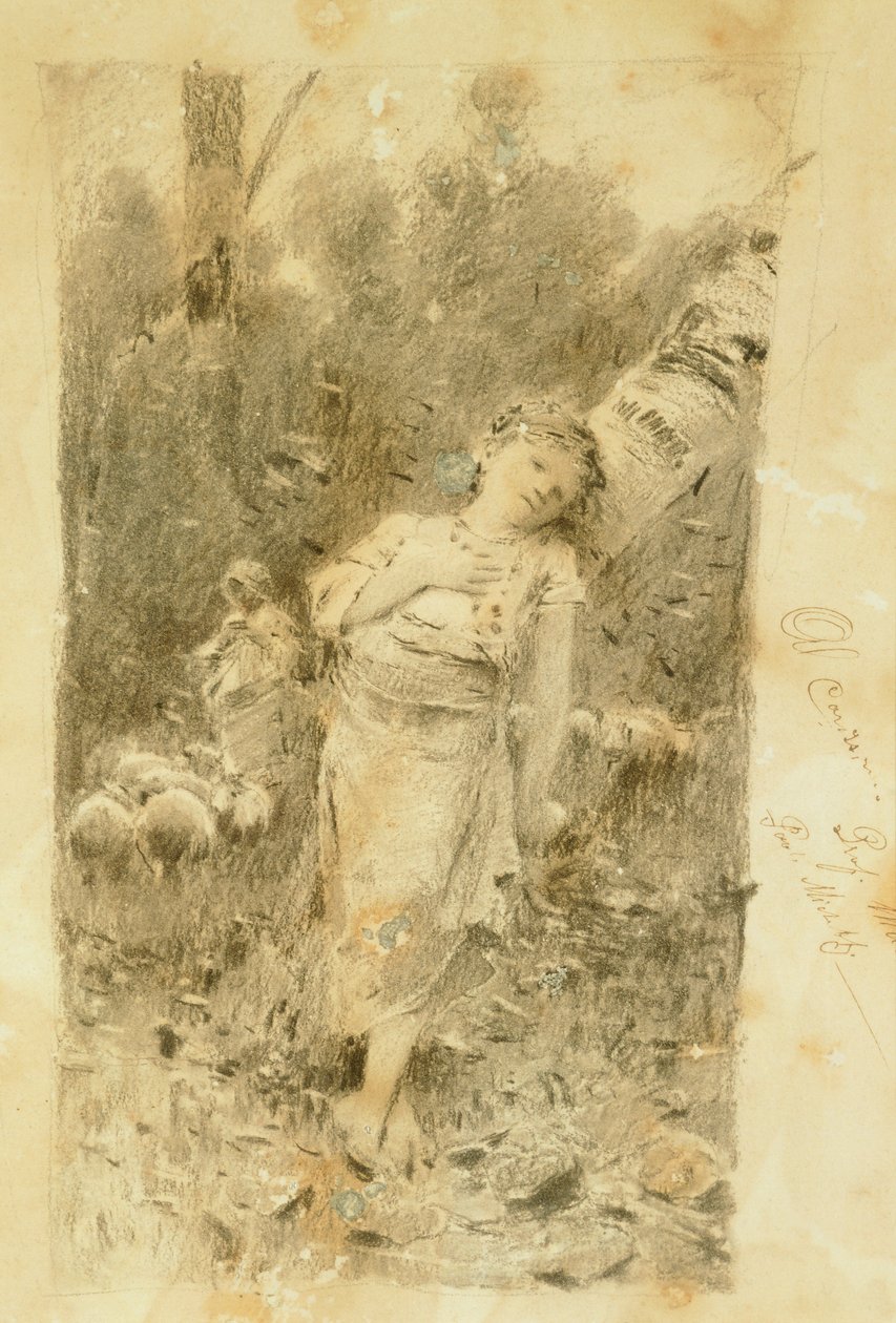 La bergère, par Francesco Paolo Michetti - Francesco Paolo Michetti