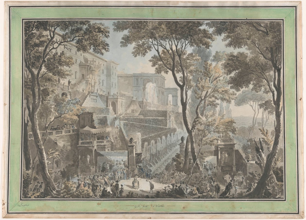 Palais de la Villa d’Este à Tivoli, vu de la Fontana dell’Ovato - Francesco Piranesi