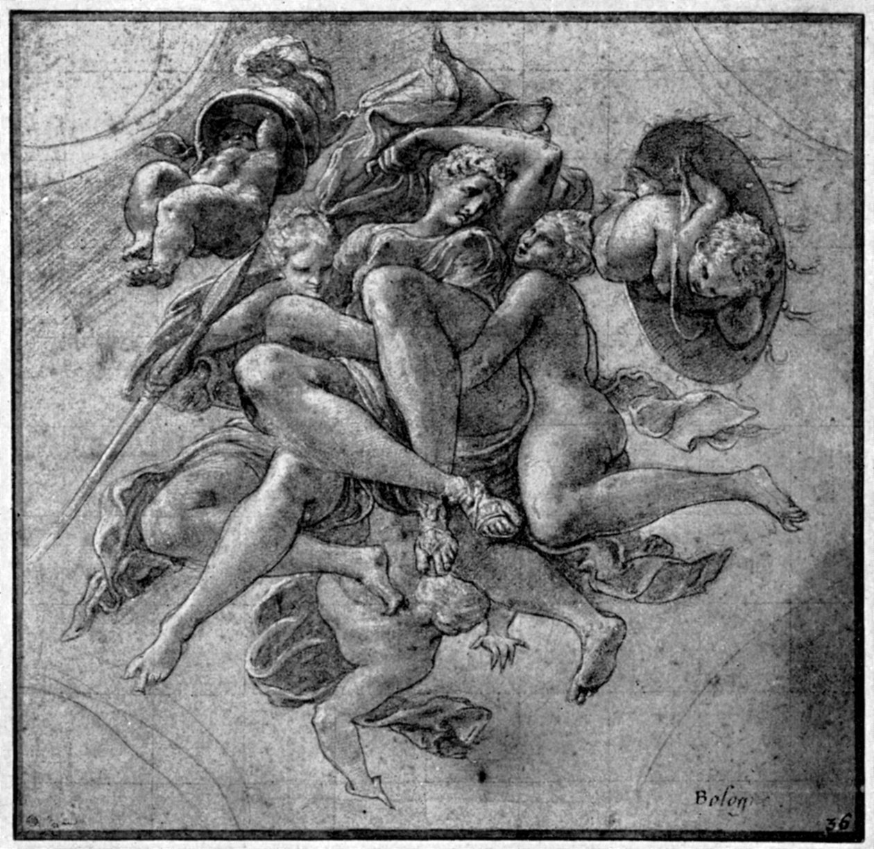 Conception pour la Galerie Ulysse, Fontainebleau, années 1540, 1926 - Francesco Primaticcio