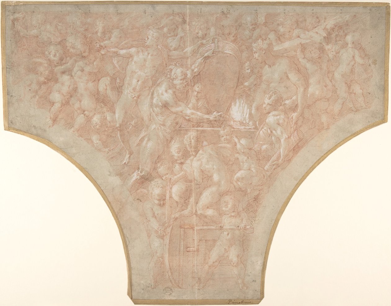 Vulcain forgeant les flèches de Cupidon, 1552-56 - Francesco Primaticcio