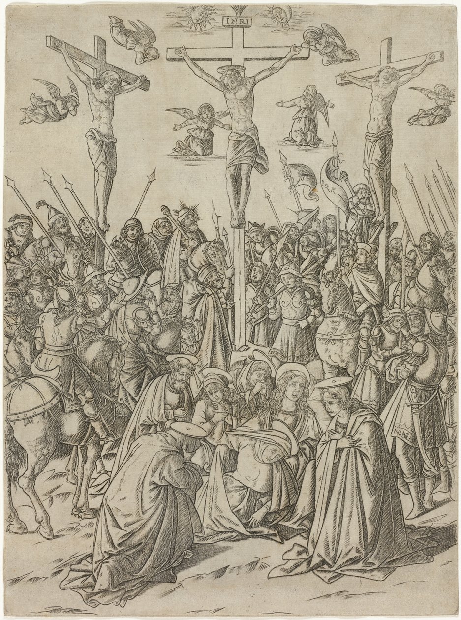 La Crucifixion avec les deux voleurs, planche dix de la Vie de la ...