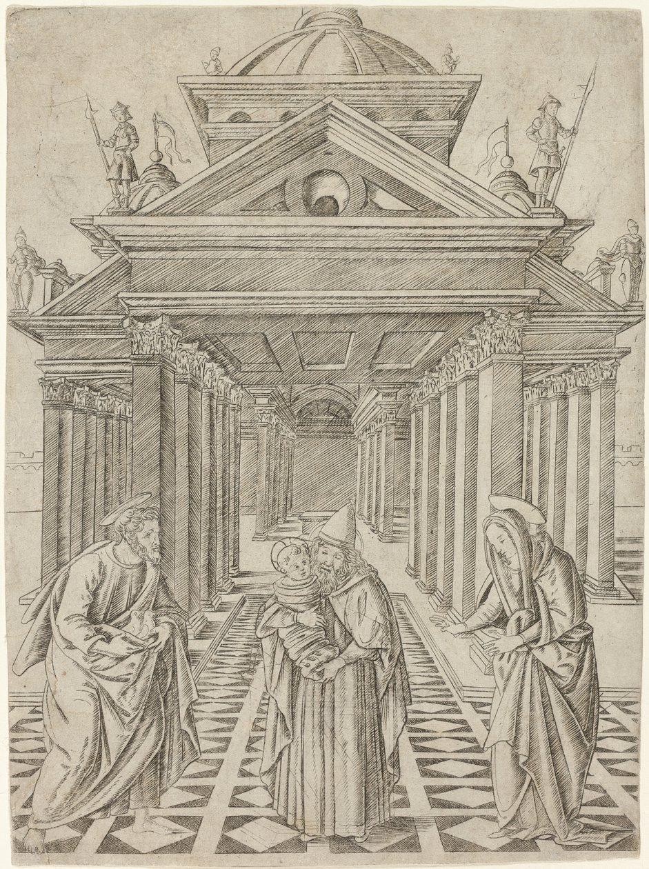 La Présentation au Temple, planche quatre de la Vie de la Vierge et du Christ - Francesco Rosselli