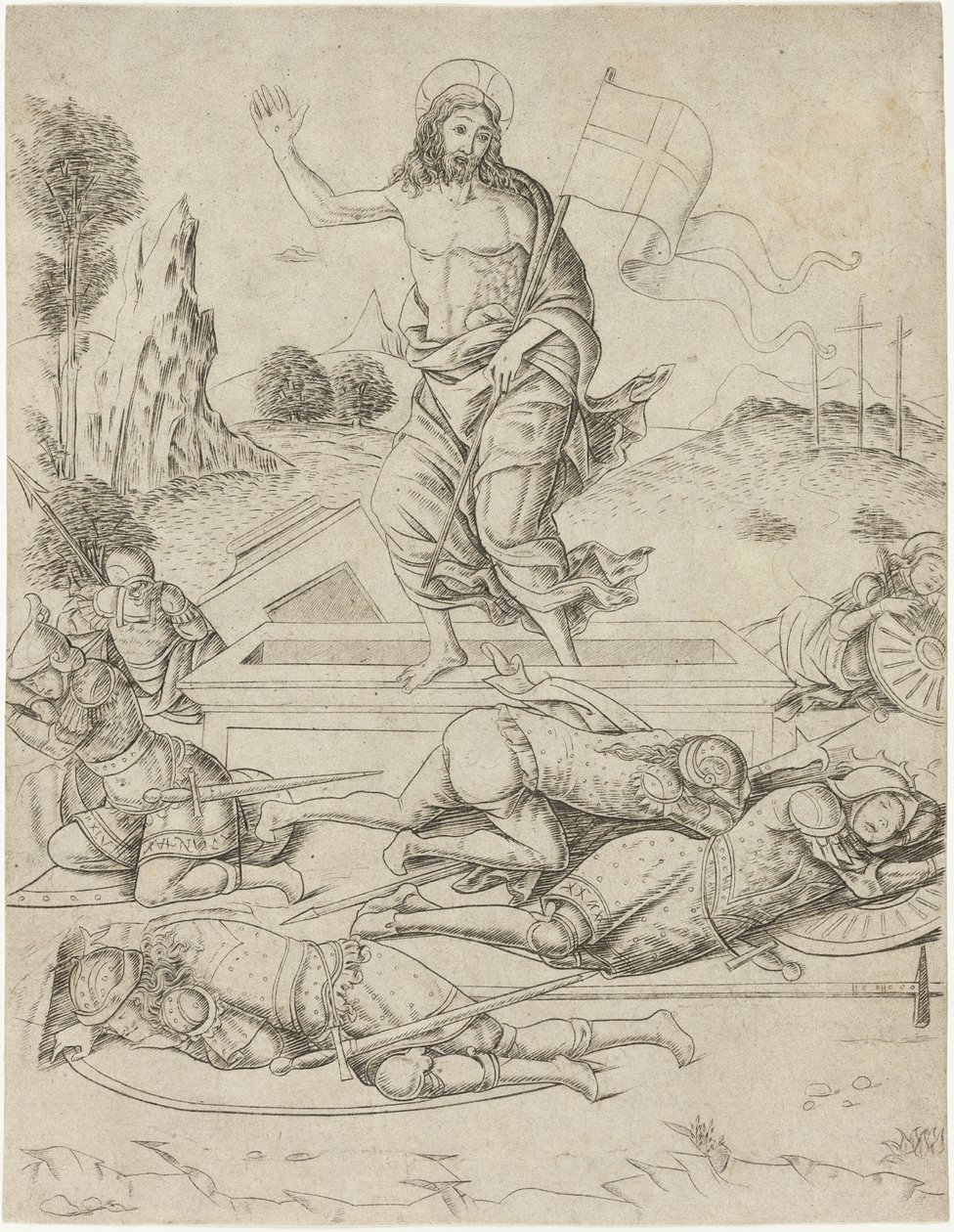 La Résurrection, planche onze de la Vie de la Vierge et du Christ - Francesco Rosselli