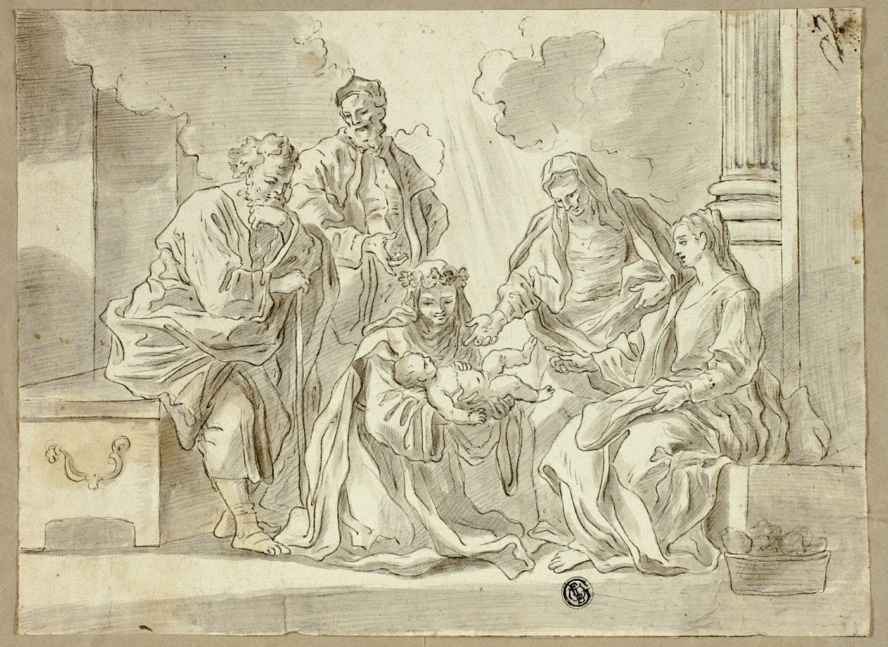 La Sainte Famille avec les Saints - Francesco Solimena