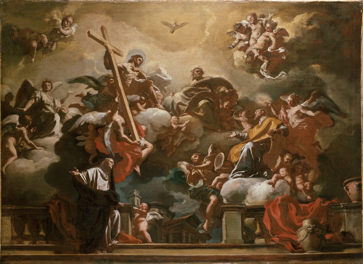 La Sainte Trinité avec Saint Philippe Néri en gloire, vers 1727-1730 - Francesco Solimena