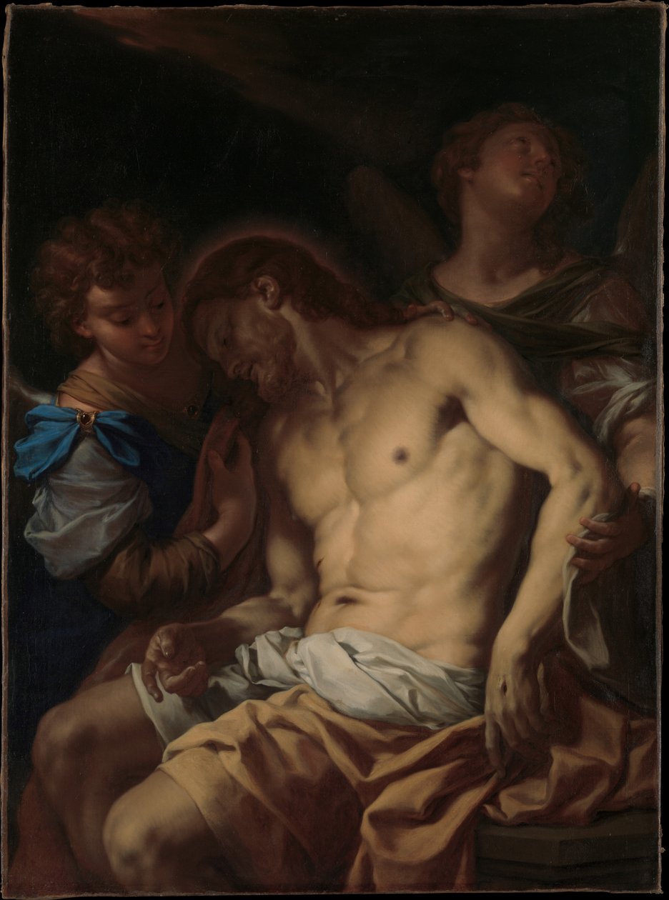 Christ mort soutenu par des anges - Francesco Trevisani