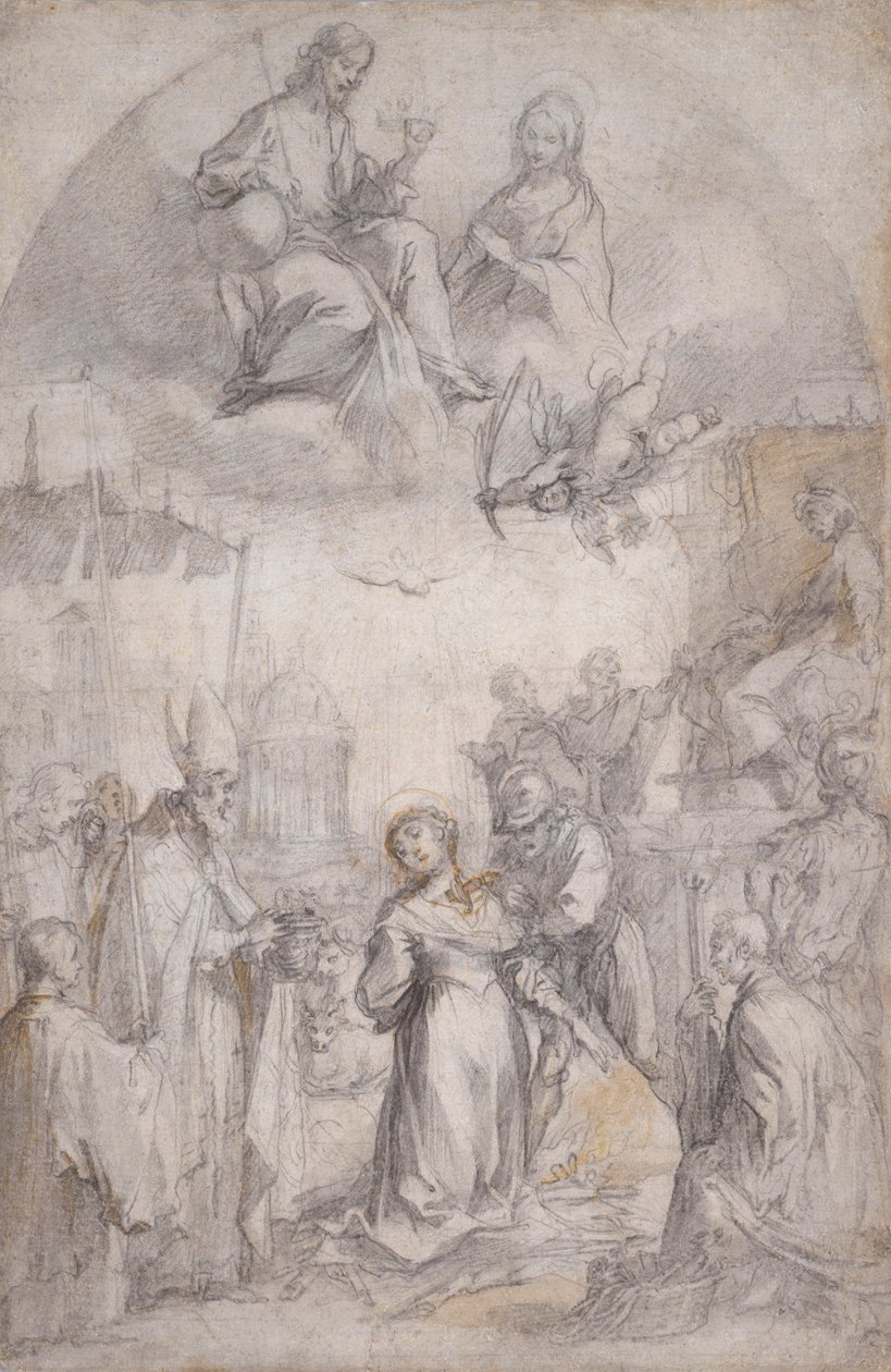La dernière communion et le martyre de Sainte Lucie - Francesco Vanni