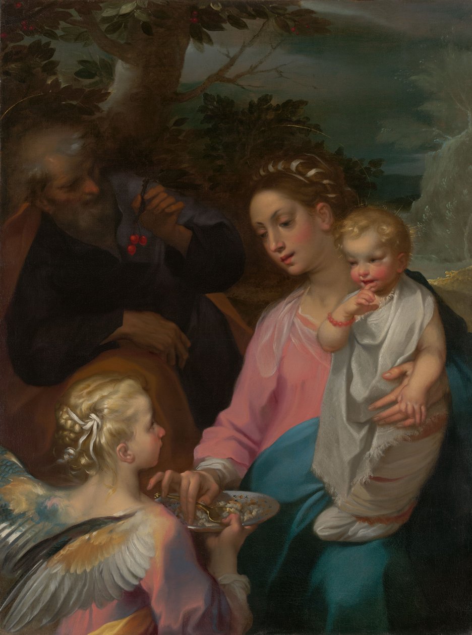 Le Repos pendant la fuite en Égypte, connu sous le nom de Madonna della Pappa - Francesco Vanni
