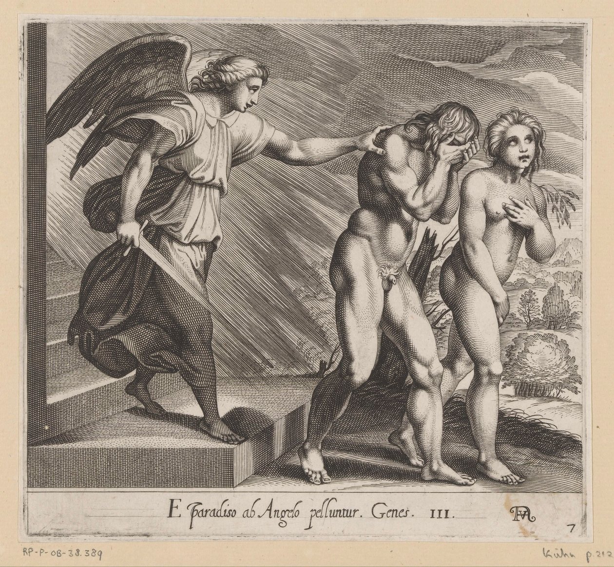 Expulsion du Paradis - Francesco Villamena