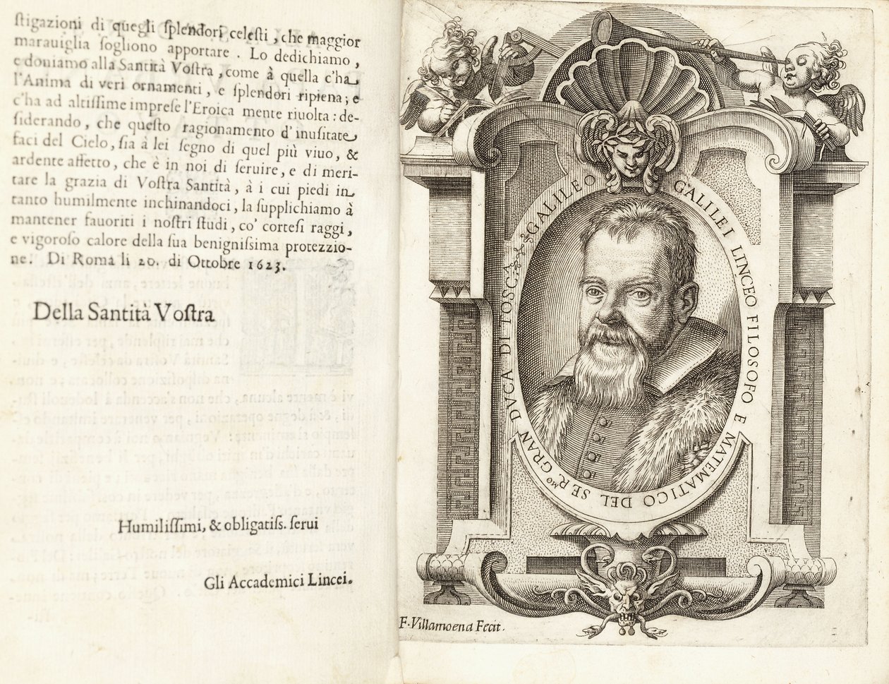 Portrait de Galileo Galilei, 1623 - Francesco Villamena