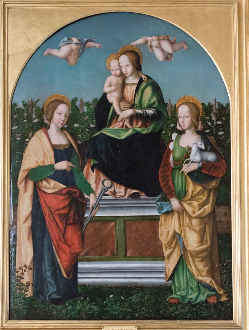Madone et Enfant, Sainte Agathe et Sainte Agnès - Francesco Zaganelli di Bosio